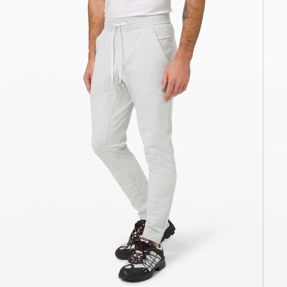 Lululemon City Sweat Pant Slim Heathered Ultra Light Grey Sea Salt Size Medium